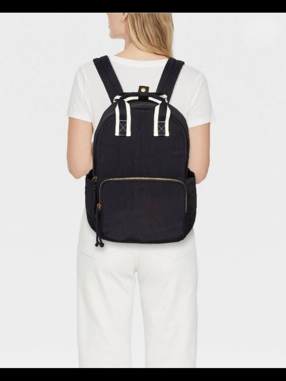 Universal Thread Black Backpack with Cream Accent Straps
